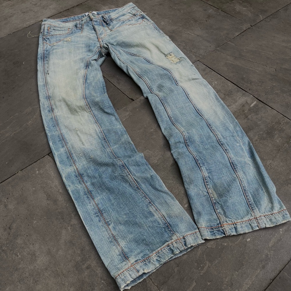 Vintage antik denim spiral jeans